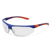 Okulary ochronne Stealth 9000, kolor soczewek: przezroczysty, kolor oprawki: niebieski / pomarańczowy - JSP