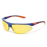 Okulary ochronne Stealth 9000, kolor soczewek: bursztynowy, kolor oprawki: niebieski / pomarańczowy - JSP