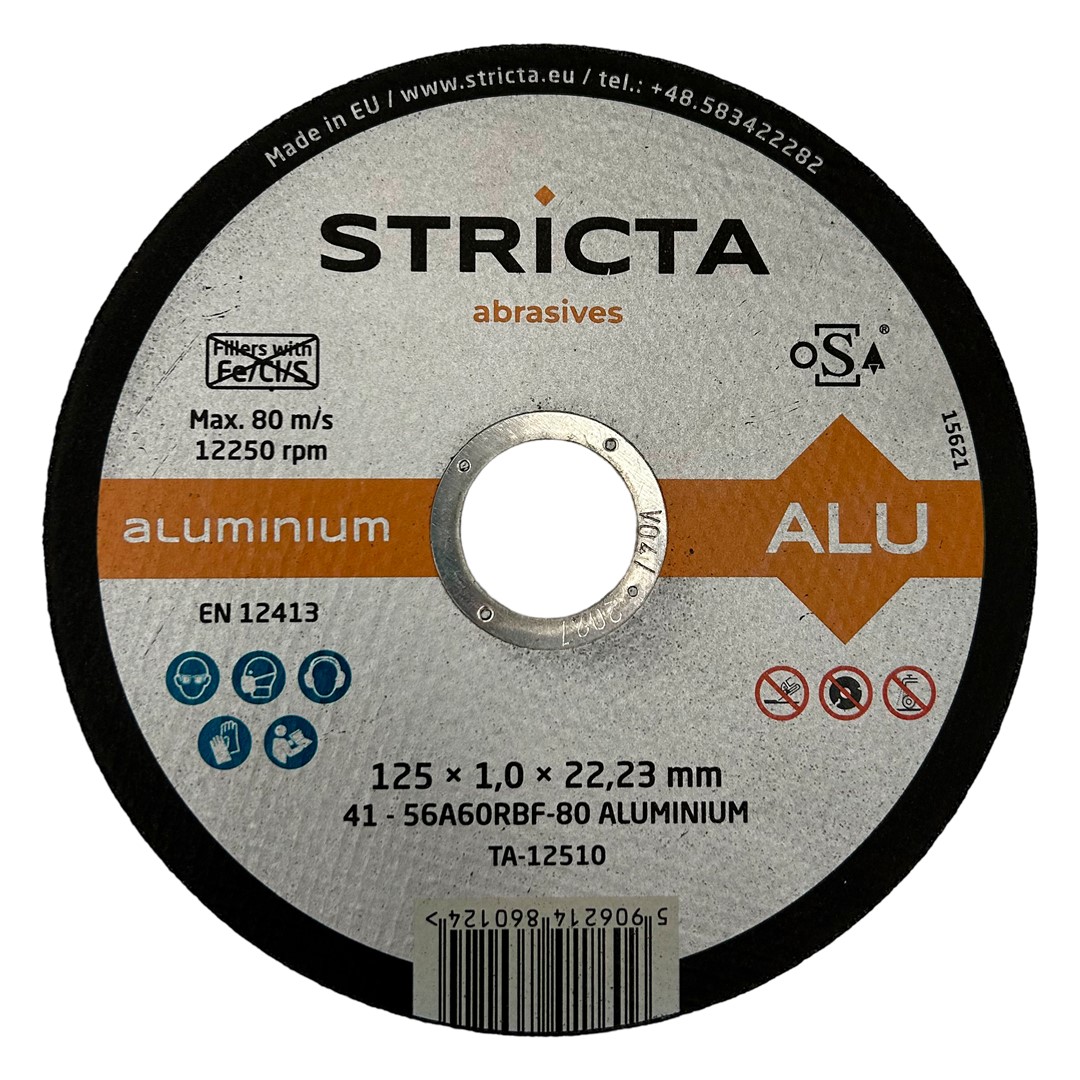 Tarcza do cięcia 125mm x 1mm x 22,23mm 56A60RBF Alu Standard - Stricta