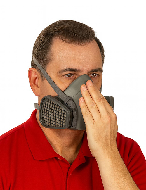 Sprawdzenie szczelności półmaski 3M na nadciśnienie